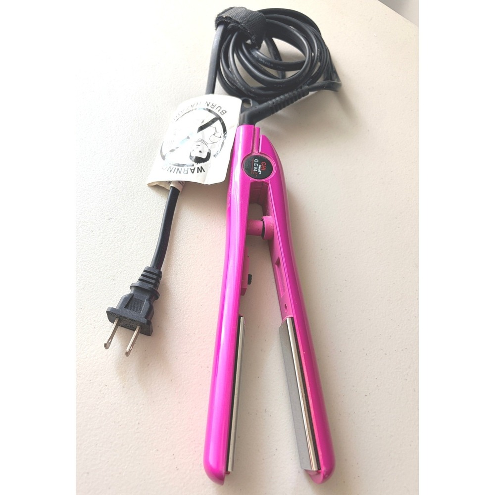 CHI Smart GEMZ 9" Hair Straightener Flat Iron 1 Inch Pink Zirconium Titanium